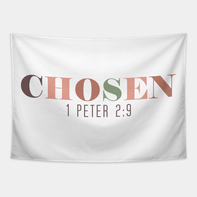 Chosen 1 Peter 2:9, Chosen Shirt, Christian Shirts, Christian Shirts For Women, Christian Apparel, Christian Clothing, Chosen Shirt Tapestry by Almytee