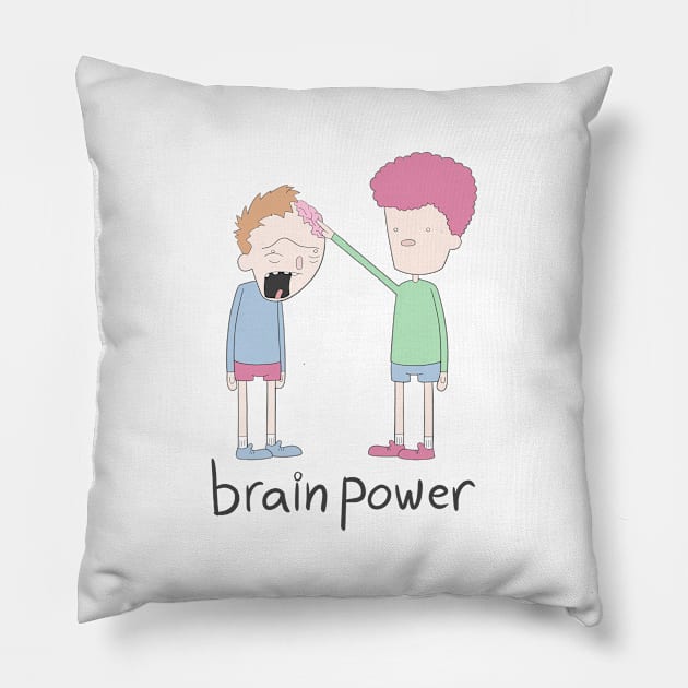 brain power Pillow by baldstache 