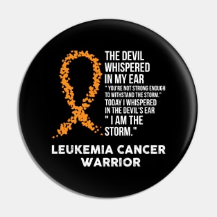 The Devil- Leukemia Awareness Support Ribbon Pin