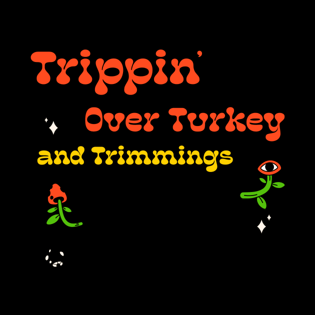 Trippin' Over Turkey and Trimmings Gnome Hippie Thanksgiving by TV Dinners