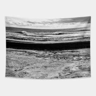 Frozen Beach, Iceland B&W Tapestry