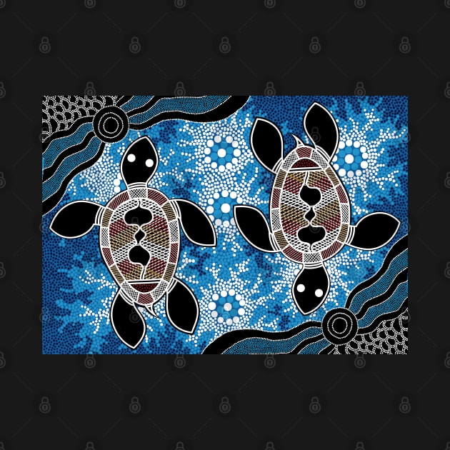 Aboriginal Art - Sea Turtles by hogartharts