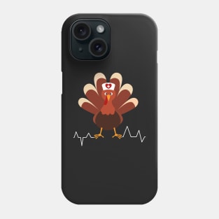 Thanksgiving Scrub Turkey Nurse Funny Nursing Gift Phone Case