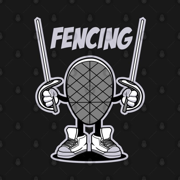 FENCING CARTOON by beanbeardy