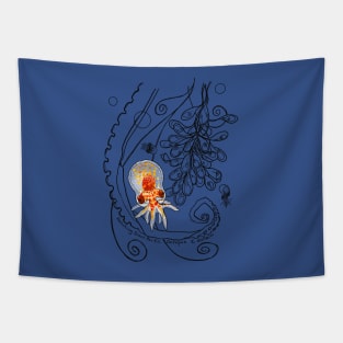 Baby Octopus Doodle Tapestry