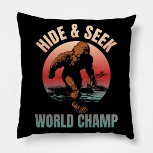 Hide & Seek world champ, bigfoot, sasquatch, world champion Pillow