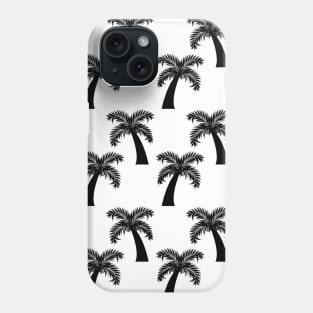 Black and white palm tree pattern Phone Case