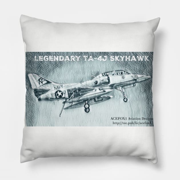 TA-4J Skyhawk landing config Pillow by acefox1