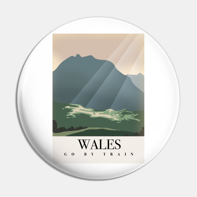 Wales Go By Train Pin by nickemporium1