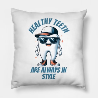 Funny cool dentist quote tooth design Pillow