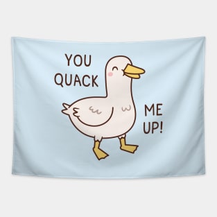 Cute Duck You Quack Me Up Tapestry