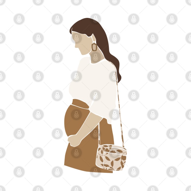 Abstract pregnant vector mother artistic Illustration by NJORDUR