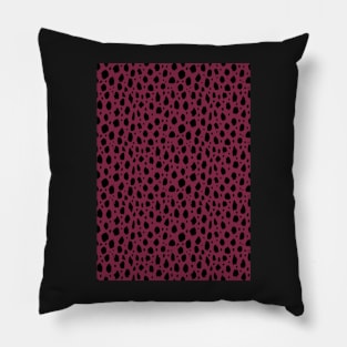 Red and Black Spot Dalmatian Pattern Pillow