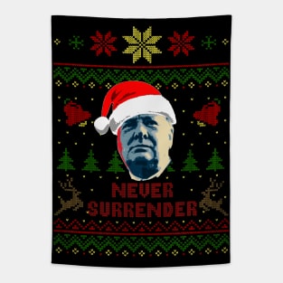 Winston Churchill Never Surrender Christmas Tapestry