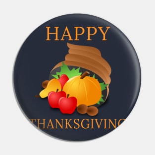 Happy Thanksgiving Turkey Day Cool Gratitude Gift Pin