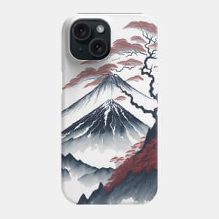 Serene Mount Fuji Sunset - Peaceful River Scenery Phone Case