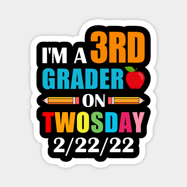 boys kids 3rd Grader On Twosday 2 22 22 Magnet by loveshop