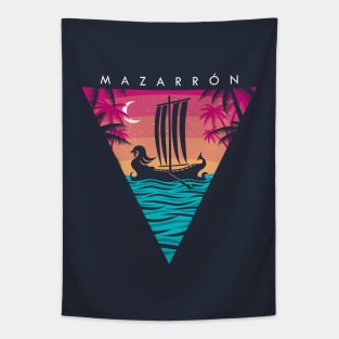 Phoenician Boats - Triangular Emblem Tapestry