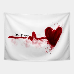 i'm fine heartbeat Tapestry