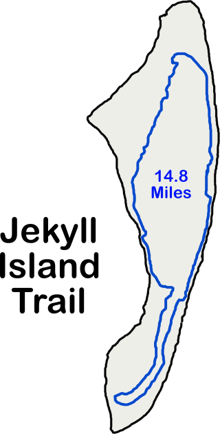 Route Map of the Jekyll Island Trail Kids T-Shirt by numpdog