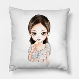 Blackpink Jennie Ice-cream T-shirt Pillow