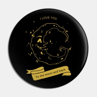 Meteorite Collector "I LOVE YOU To the moon and back" Meteorite Pin