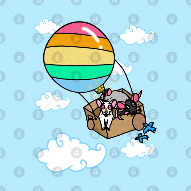 Hot Air Balloon Rats (Full Color Version) by Rad Rat Studios