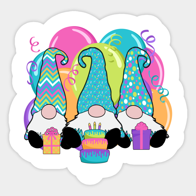Download Birthday Gnomes 3 Nordic Gnomes Birthday Cake Balloons ...
