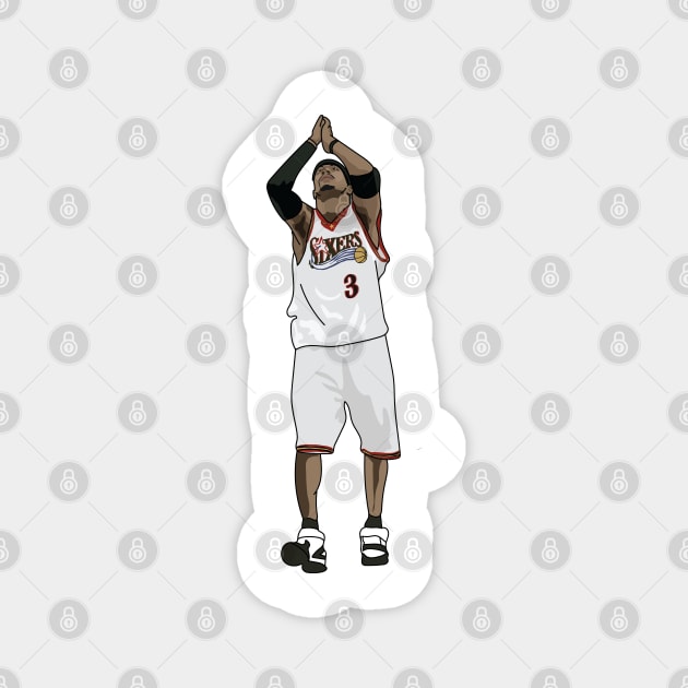 Allen Iverson Philadelphia 76ers Magnet by xavierjfong