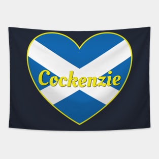 Cockenzie Scotland UK Scotland Flag Heart Tapestry