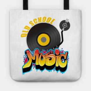 Old School Music, with Graffitti Art and the Needle on the Record Tote