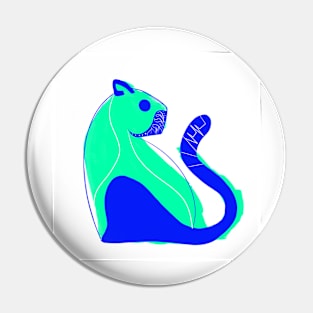 greenlight cat in neon bright ecopop Pin