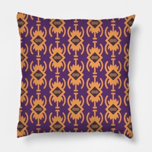 Orange geometric pattern abstract Pillow