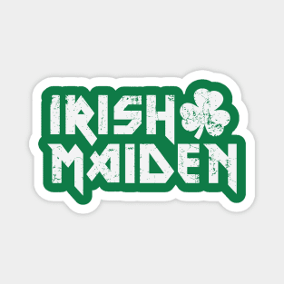 Irish Maiden paddy day cailín rocker metalhead Magnet