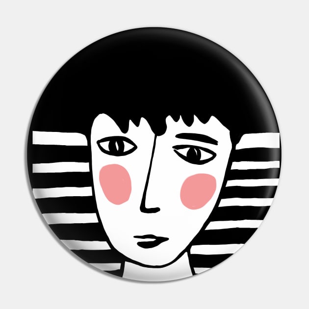 One Big Face Pin by Slightly Unhinged