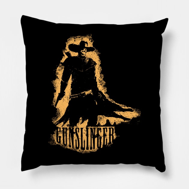 gunslinger v1 Pillow by martinskowsky