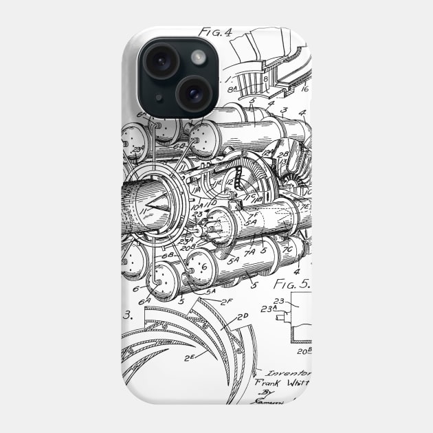 aircraft propulsion system and power unit Vintage Patent Hand Drawing Phone Case by TheYoungDesigns