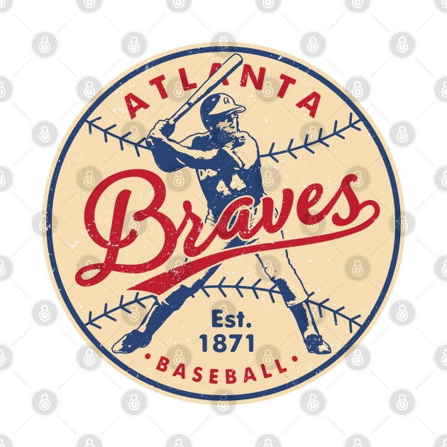 Vintage Atlanta Braves 1 by Buck Tee by Buck Tee