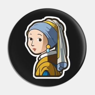 Girl with a Pearl Earring Pin