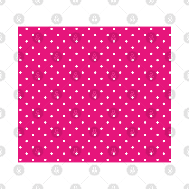 Hot Pink and White Micro Mini Polka Dot by squeakyricardo