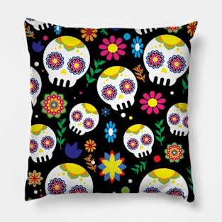 Sugar Skull Pattern Pillow