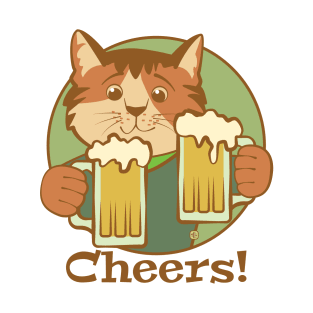 Cheers Beers Cat T-Shirt