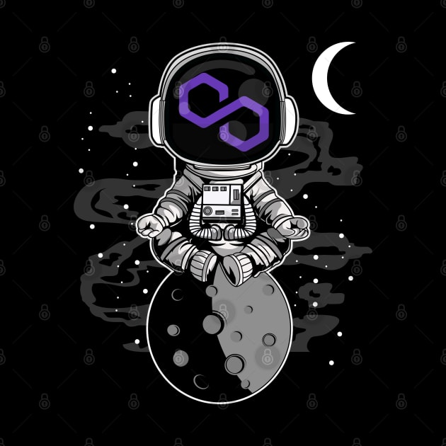 Astronaut Polygon Matic Coin To The Moon Crypto Token Cryptocurrency Wallet Birthday Gift For Men Women Kids by Thingking About