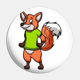 Cute Anthropomorphic Human-like Cartoon Character Fox in Clothes Pin