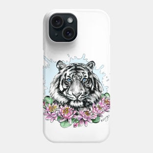 Black water tiger Phone Case