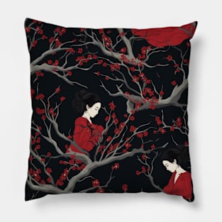 Yamamoto inspired Cherry Blossoms Pillow