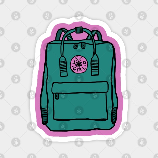 VSCO GIRL backpack Magnet by A Comic Wizard