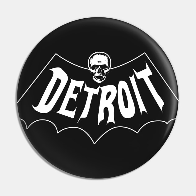 Detroit Skull Bat Pin by Evan Derian