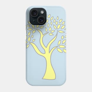 yellow bright bold tree Phone Case