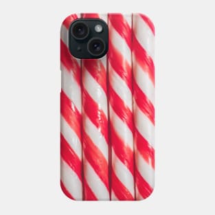 Red and White Candy Cane Photo Christmas Stripes Phone Case